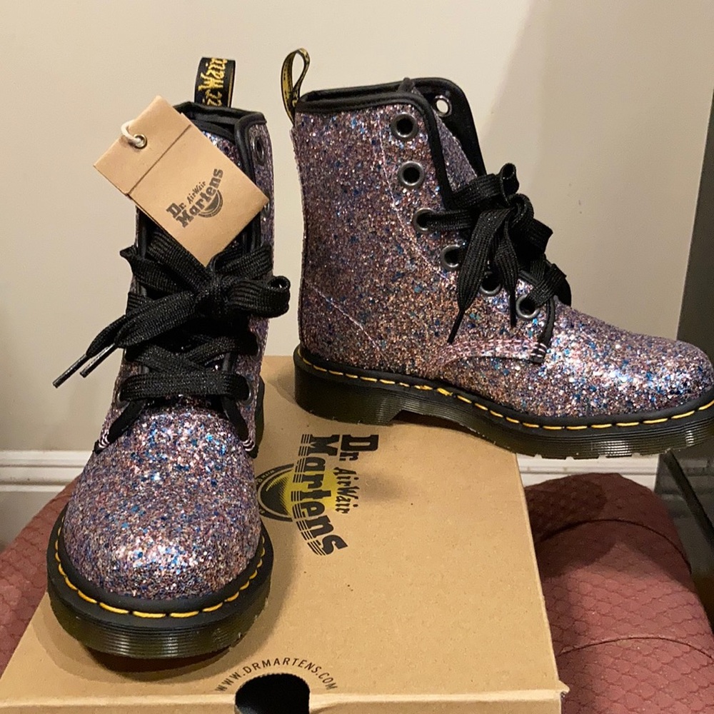 Dr. Martens 1460 Farrah chunky glitter boots